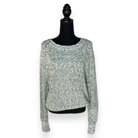 Free People Crew Neck Sweater Black and white 100% Cotton Size medium - Picture 1 of 10